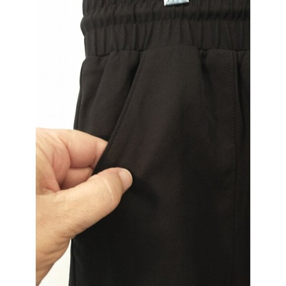 St. Johns Bay Skort Black Pockets Drawstring Elastic Waist Women's - Large - Picture 2 of 6